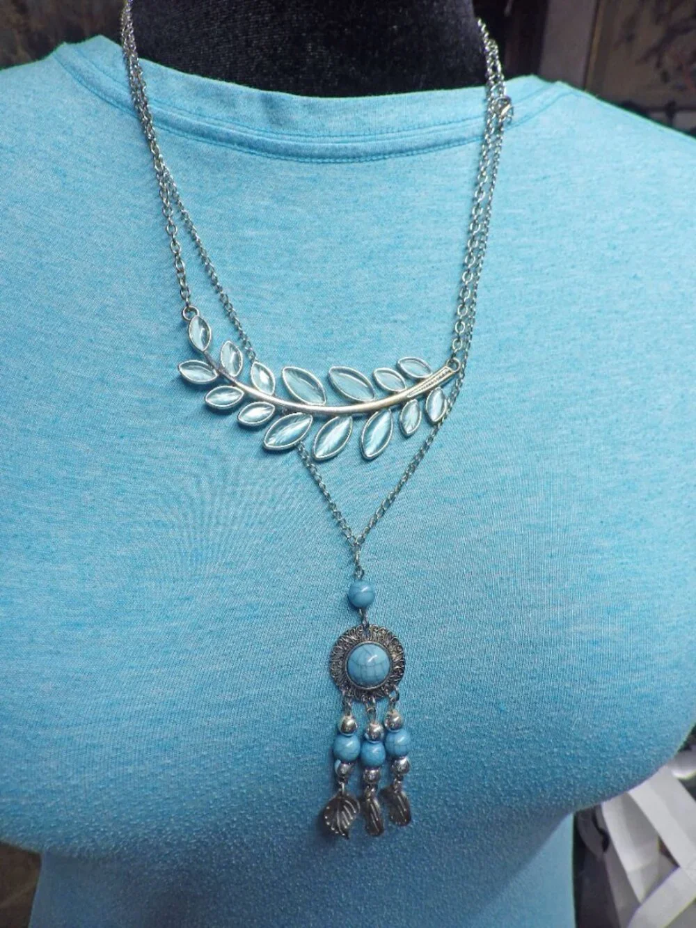 Lot of 5 Necklaces Blue Lot 720G2